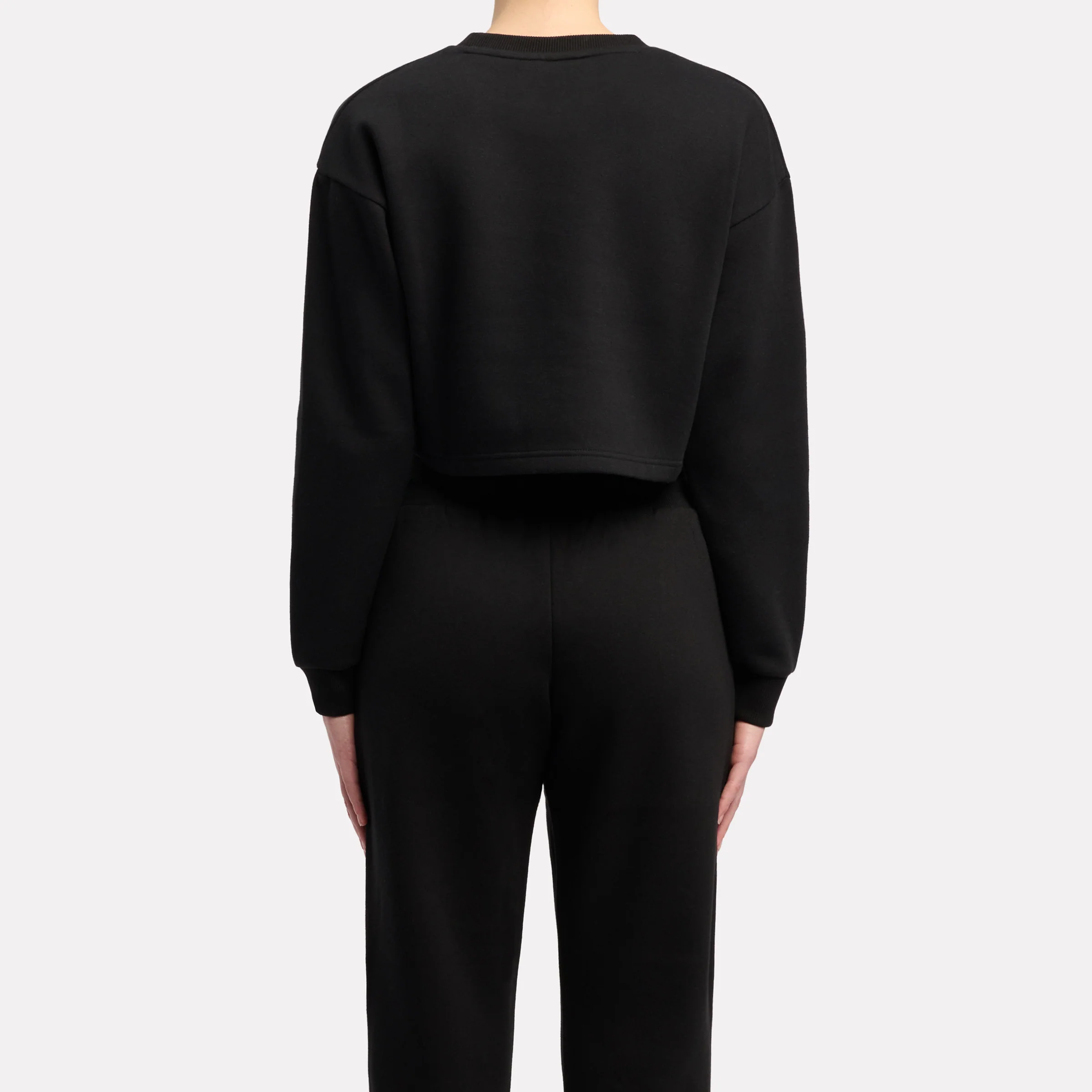 ID Small Logo Cropped Fleece Crewneck Women's Sweatshirt - Image 3