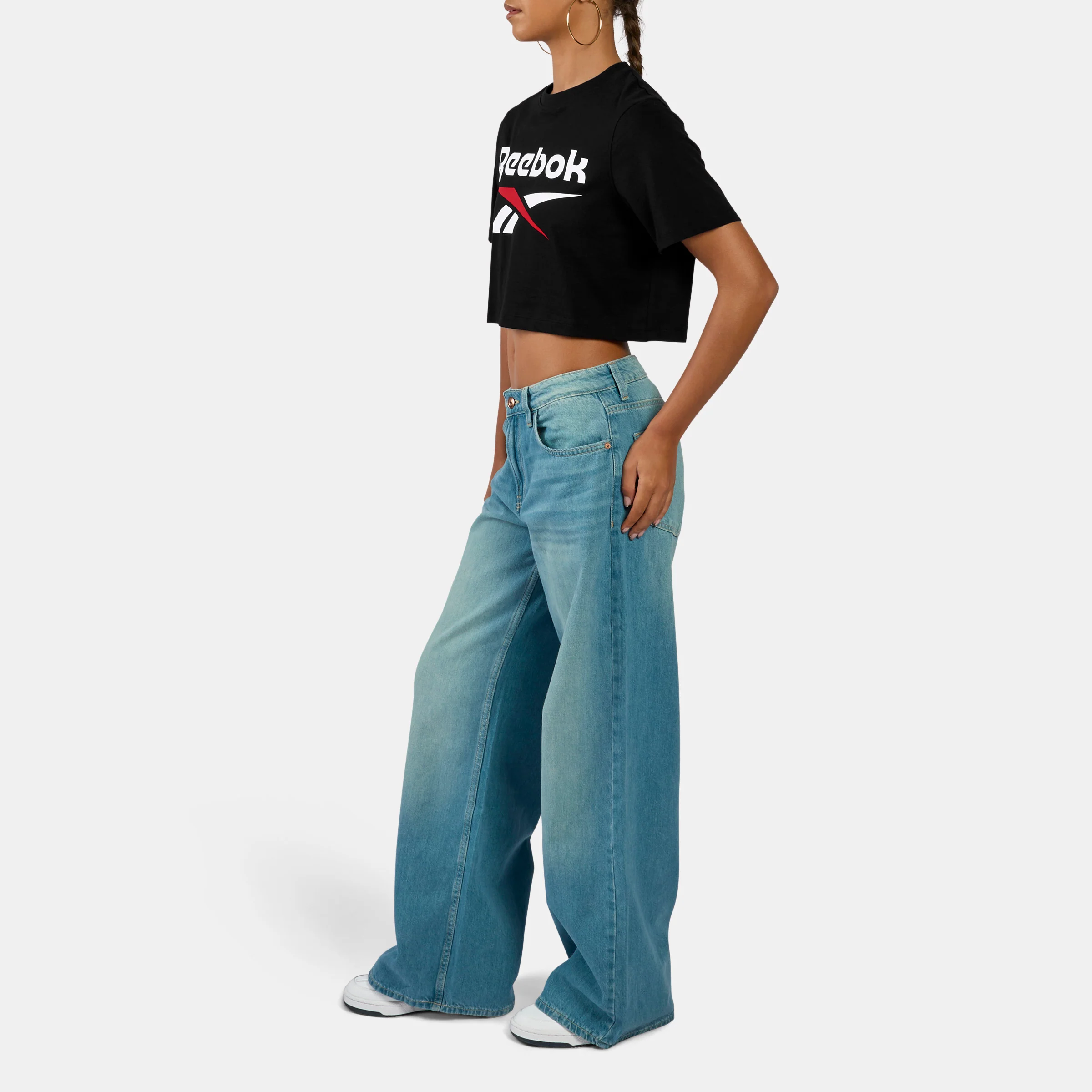 Sadie 2 Colour Logo Cropped Tee - Image 3